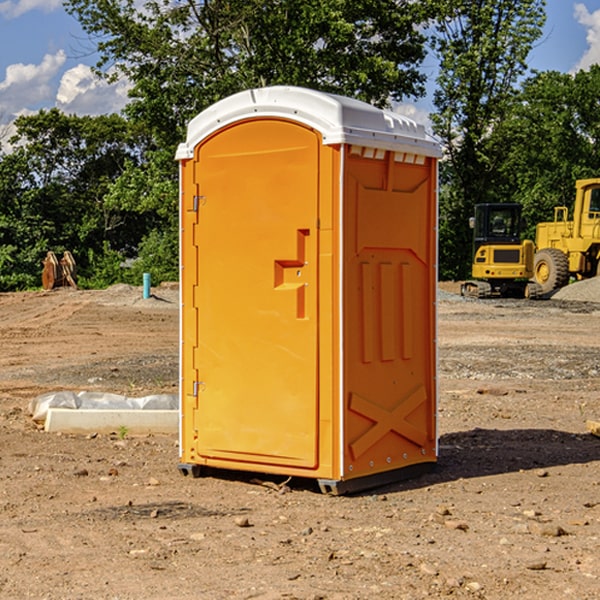 how often are the porta potties cleaned and serviced during a rental period in Morland KS